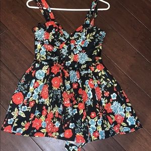 Floral Two strap Romper